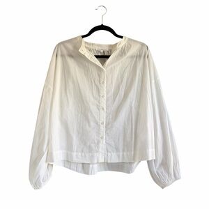 Maia Bergman Iza Cotton Blouse In Salt size small